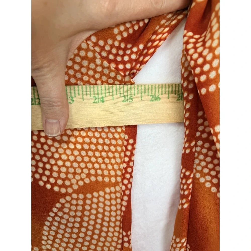 Your Best Look Women's Orange Swim Cover Up Sheer Cardigan 18W Tie Front Shells - Picture 14 of 14